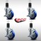 Service Caster 4'' SS Blue Poly Swivel 1-5/8'' Expanding Stem Caster Set with Brake, 4PK SCC-SSEX20S414-PPUB-BLUE-TLB-158-4 - alternate 2